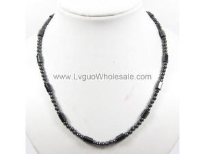 Mens Magnetic Hematite 5X8mm Faceted and round Beads Strands Necklace